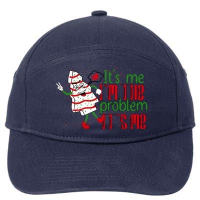 It's Me Hi I'm The Problem Funny Christmas Tree Cake 7-Panel Snapback Hat