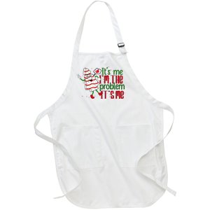 It's Me Hi I'm The Problem Funny Christmas Tree Cake Full-Length Apron With Pockets