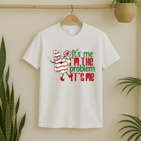It's Me Hi I'm The Problem Funny Christmas Tree Cake T-Shirt