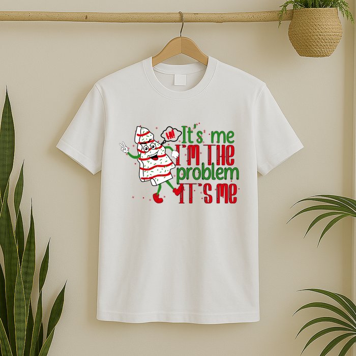 It's Me Hi I'm The Problem Funny Christmas Tree Cake T-Shirt