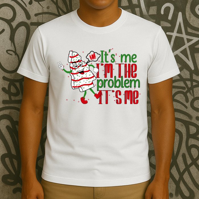 It's Me Hi I'm The Problem Funny Christmas Tree Cake T-Shirt