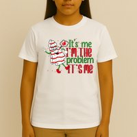 It's Me Hi I'm The Problem Funny Christmas Tree Cake T-Shirt