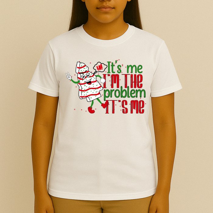 It's Me Hi I'm The Problem Funny Christmas Tree Cake T-Shirt