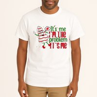 It's Me Hi I'm The Problem Funny Christmas Tree Cake Tall T-Shirt