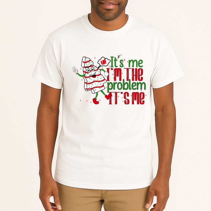 It's Me Hi I'm The Problem Funny Christmas Tree Cake Tall T-Shirt