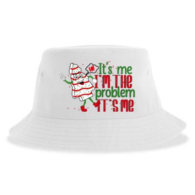 It's Me Hi I'm The Problem Funny Christmas Tree Cake Sustainable Bucket Hat