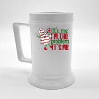 It's Me Hi I'm The Problem Funny Christmas Tree Cake Beer Stein