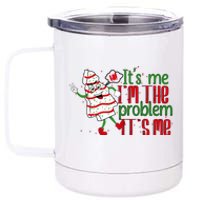 It's Me Hi I'm The Problem Funny Christmas Tree Cake 12 oz Stainless Steel Tumbler Cup