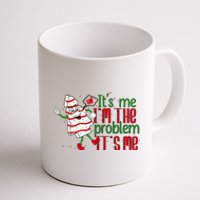 It's Me Hi I'm The Problem Funny Christmas Tree Cake Coffee Mug