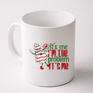 It's Me Hi I'm The Problem Funny Christmas Tree Cake Coffee Mug