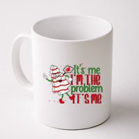 It's Me Hi I'm The Problem Funny Christmas Tree Cake Coffee Mug