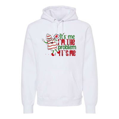 It's Me Hi I'm The Problem Funny Christmas Tree Cake Premium Hoodie