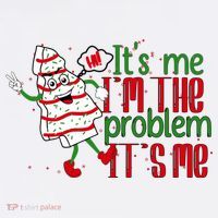 It's Me Hi I'm The Problem Funny Christmas Tree Cake Magnet