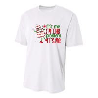 It's Me Hi I'm The Problem Funny Christmas Tree Cake Youth Performance Sprint T-Shirt
