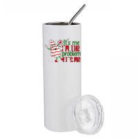 It's Me Hi I'm The Problem Funny Christmas Tree Cake Stainless Steel Tumbler