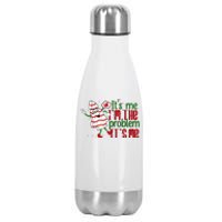 It's Me Hi I'm The Problem Funny Christmas Tree Cake Stainless Steel Insulated Water Bottle