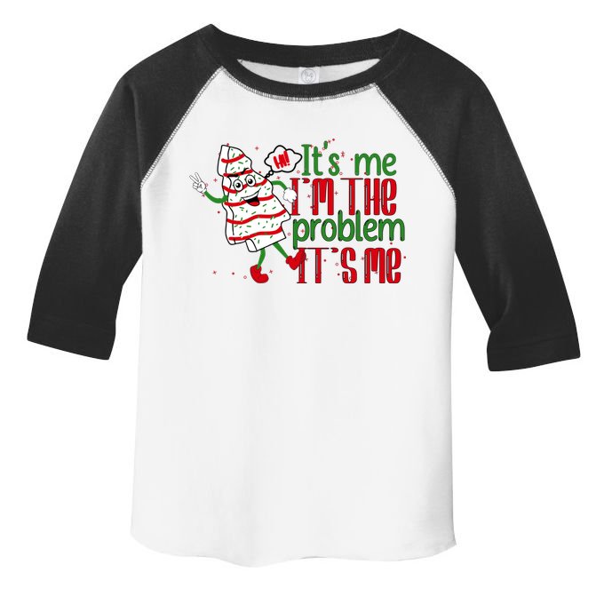 It's Me Hi I'm The Problem Funny Christmas Tree Cake Toddler Fine Jersey T-Shirt