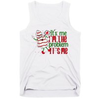 It's Me Hi I'm The Problem Funny Christmas Tree Cake Tank Top