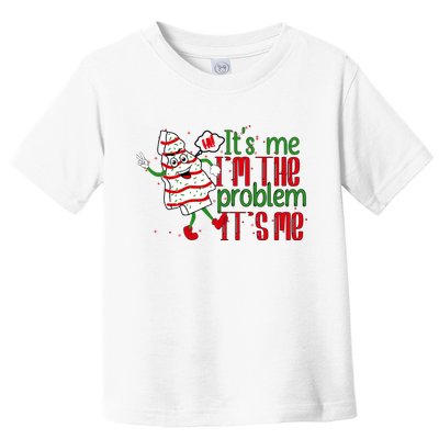 It's Me Hi I'm The Problem Funny Christmas Tree Cake Toddler T-Shirt