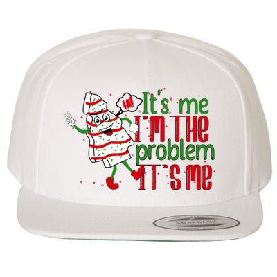 It's Me Hi I'm The Problem Funny Christmas Tree Cake Wool Snapback Cap