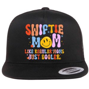 It's Me Hi I'm The Cool Mom It's Me Retro Groovy Mothers Day Flat Bill Trucker Hat