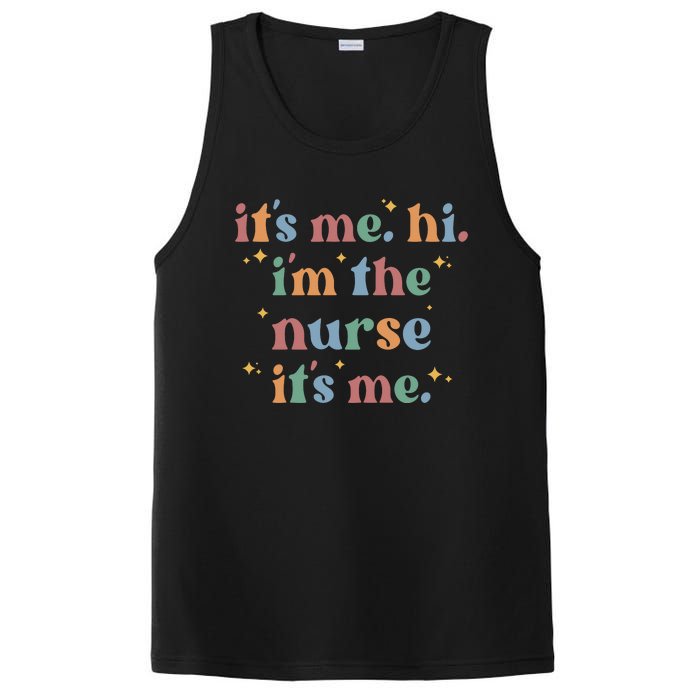 It's Me Hi I Am The Nurse Retro Nursing Day PosiCharge Competitor Tank