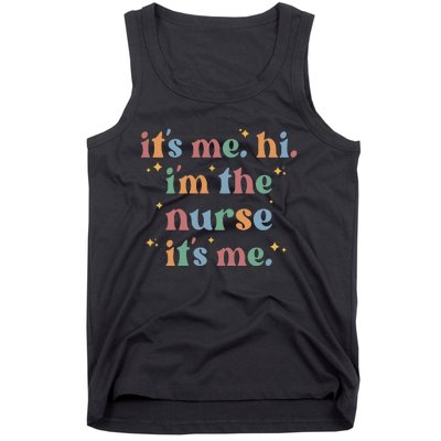 It's Me Hi I Am The Nurse Retro Nursing Day Tank Top