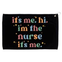 It's Me Hi I Am The Nurse Retro Nursing Day Grommeted Golf Towel