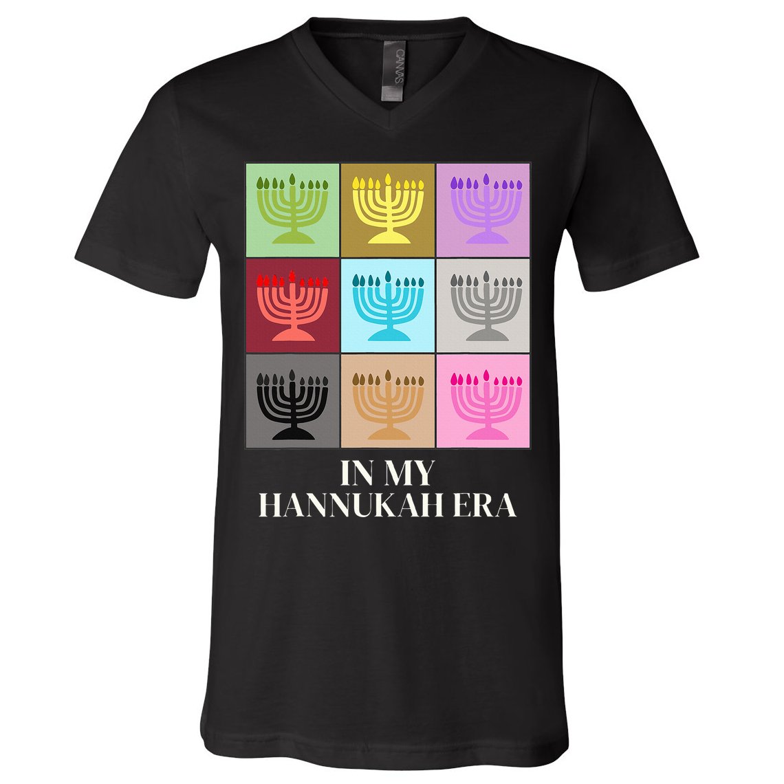 In My Hanukkah Era Ugly Jewish Xmas Funny Christmas Hanukkah  V-Neck T-Shirt