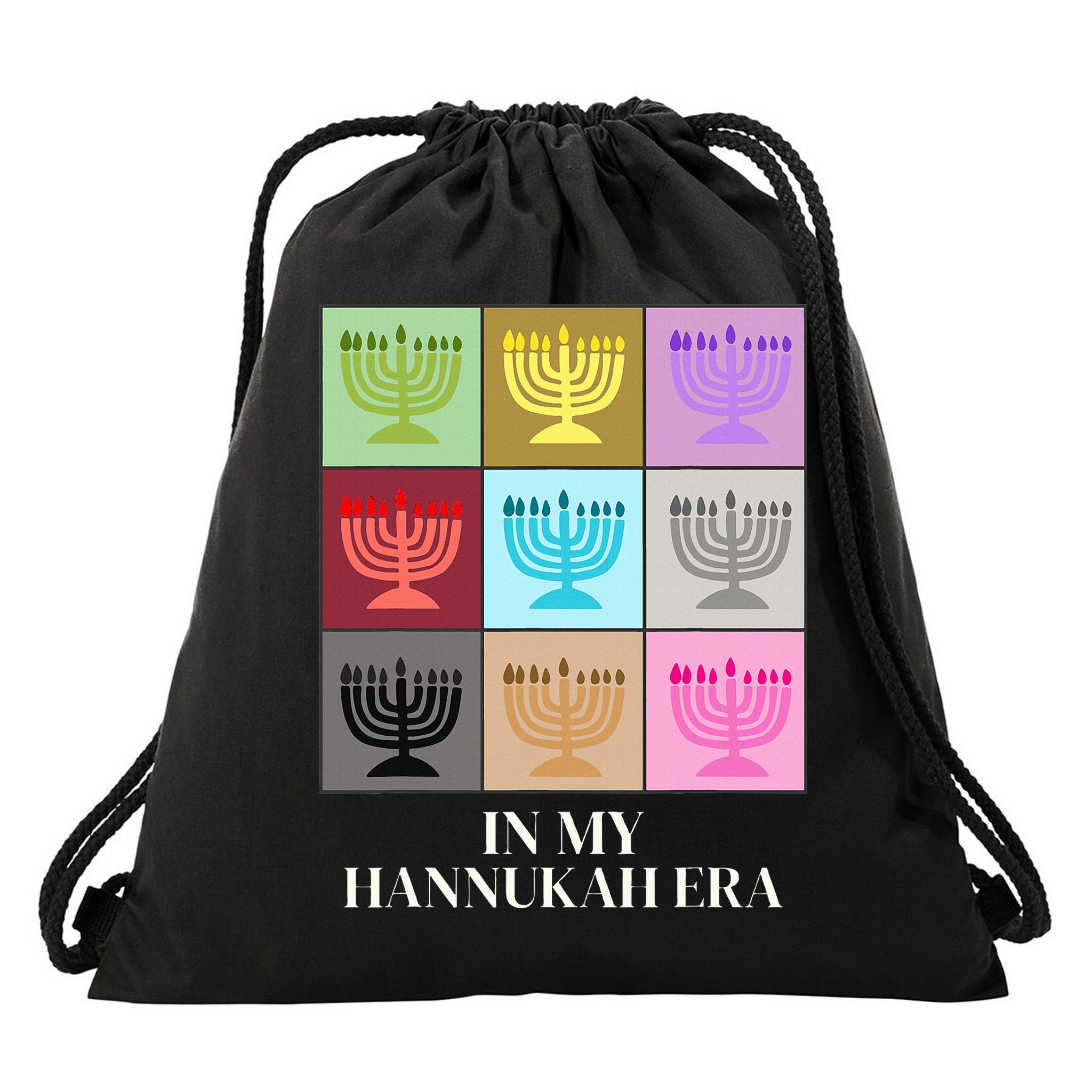 In My Hanukkah Era Ugly Jewish Xmas Funny Christmas Hanukkah  Drawstring Bag