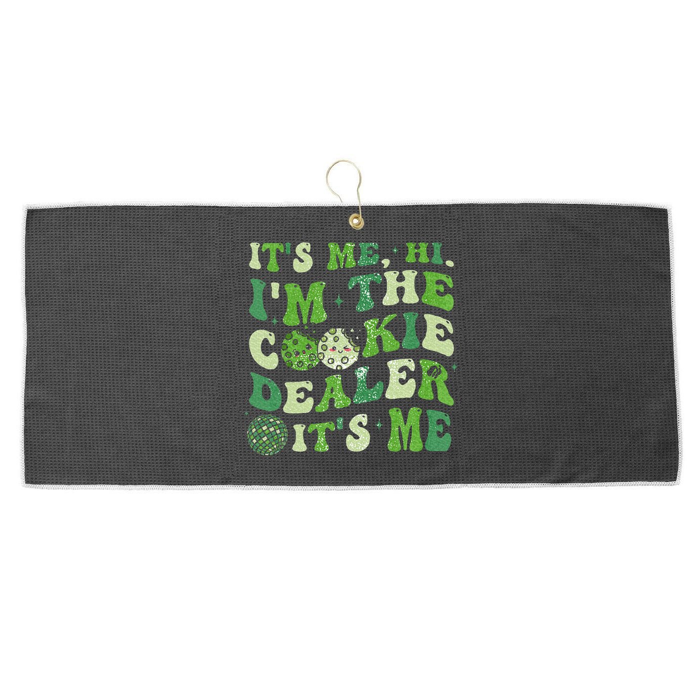 Its Me Hi Im The Cookie Dealer Scout Troop Scouting Large Microfiber Waffle Golf Towel