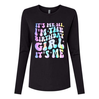 ItS Me Hi IM Birthday Girl ItS Me Groovy Womens Cotton Relaxed Long Sleeve T-Shirt