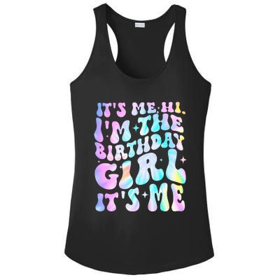 ItS Me Hi IM Birthday Girl ItS Me Groovy Ladies PosiCharge Competitor Racerback Tank