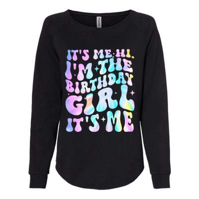 ItS Me Hi IM Birthday Girl ItS Me Groovy Womens California Wash Sweatshirt