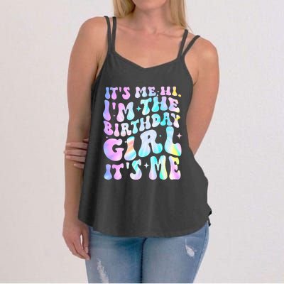 ItS Me Hi IM Birthday Girl ItS Me Groovy Women's Strappy Tank