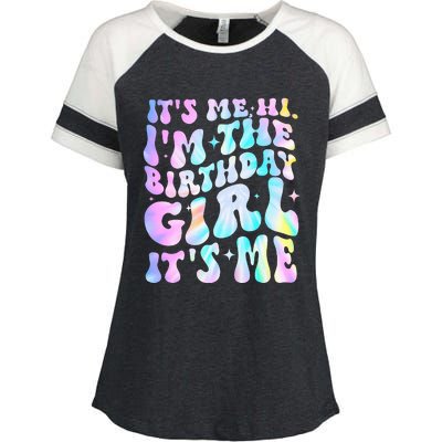 ItS Me Hi IM Birthday Girl ItS Me Groovy Enza Ladies Jersey Colorblock Tee