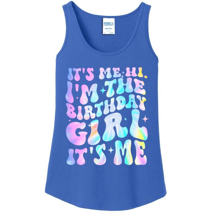 ItS Me Hi IM Birthday Girl ItS Me Groovy Ladies Essential Tank