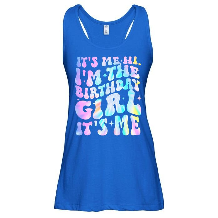 ItS Me Hi IM Birthday Girl ItS Me Groovy Ladies Essential Flowy Tank