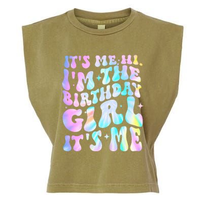 ItS Me Hi IM Birthday Girl ItS Me Groovy Garment-Dyed Women's Muscle Tee