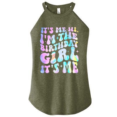 ItS Me Hi IM Birthday Girl ItS Me Groovy Women's Perfect Tri Rocker Tank