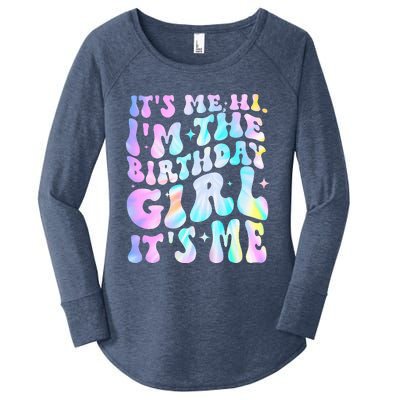 ItS Me Hi IM Birthday Girl ItS Me Groovy Women's Perfect Tri Tunic Long Sleeve Shirt