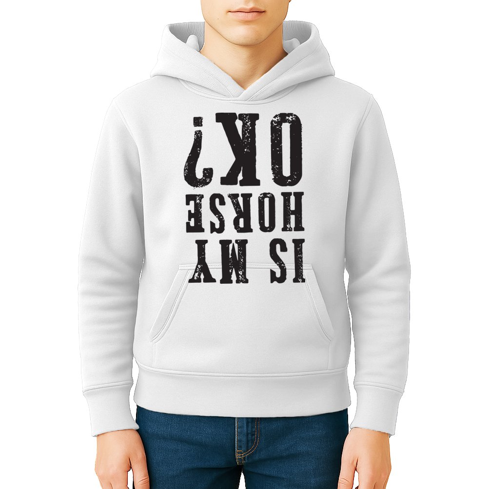Is My Horse Ok Horseback Riding Gift For Equestrian Lover Kids Hoodie