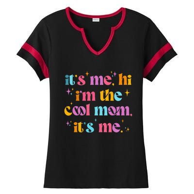 Its Me Hi Im The Cool Mom Its Me Mothers Day Cool Groovy Ladies Halftime Notch Neck Tee