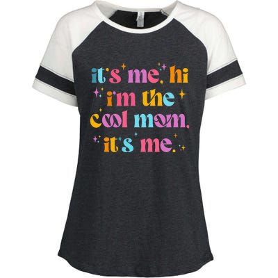 Its Me Hi Im The Cool Mom Its Me Mothers Day Cool Groovy Enza Ladies Jersey Colorblock Tee