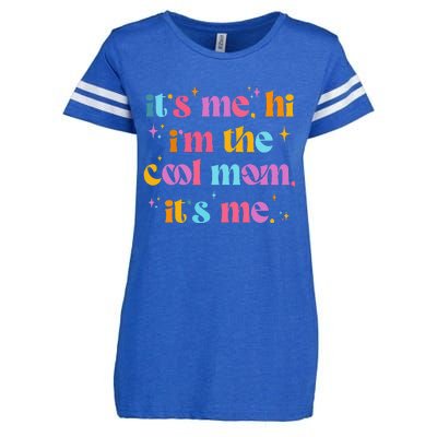 Its Me Hi Im The Cool Mom Its Me Mothers Day Cool Groovy Enza Ladies Jersey Football T-Shirt