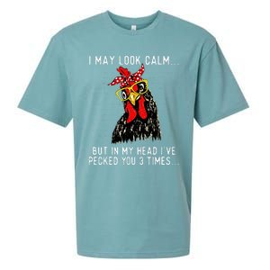 In My Head Ive Pecked You 3 Times Chicken Sueded Cloud Jersey T-Shirt