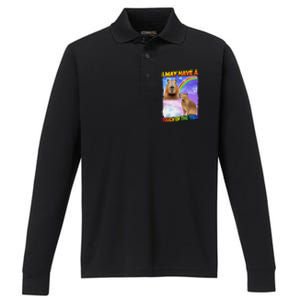 I May Have A Touch Of The Tism Performance Long Sleeve Polo