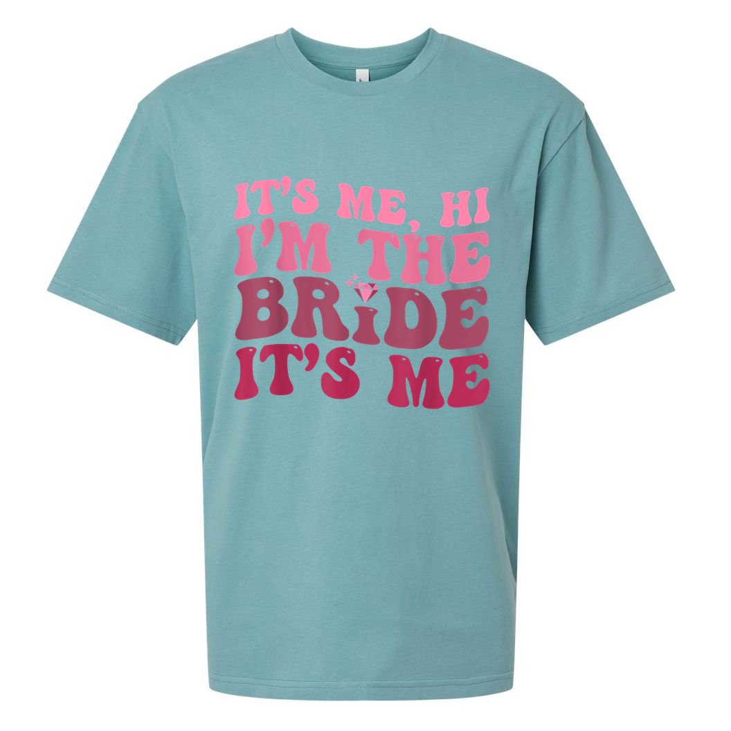 Its Me Hi Im The Bride Its Me Funny Women Bride Sueded Cloud Jersey T-Shirt