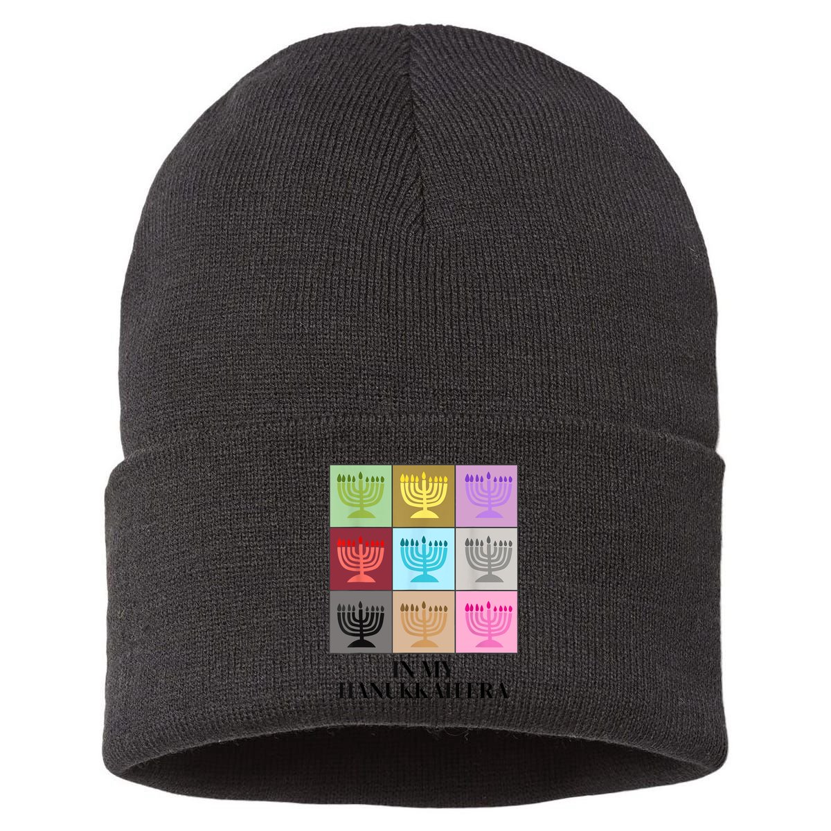 In My Hanukkah Era Ugly Jewish Xmas Funny Christmas Hanukkah Sustainable Knit Beanie