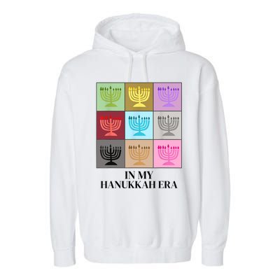 In My Hanukkah Era Ugly Jewish Xmas Funny Christmas Hanukkah Garment-Dyed Fleece Hoodie